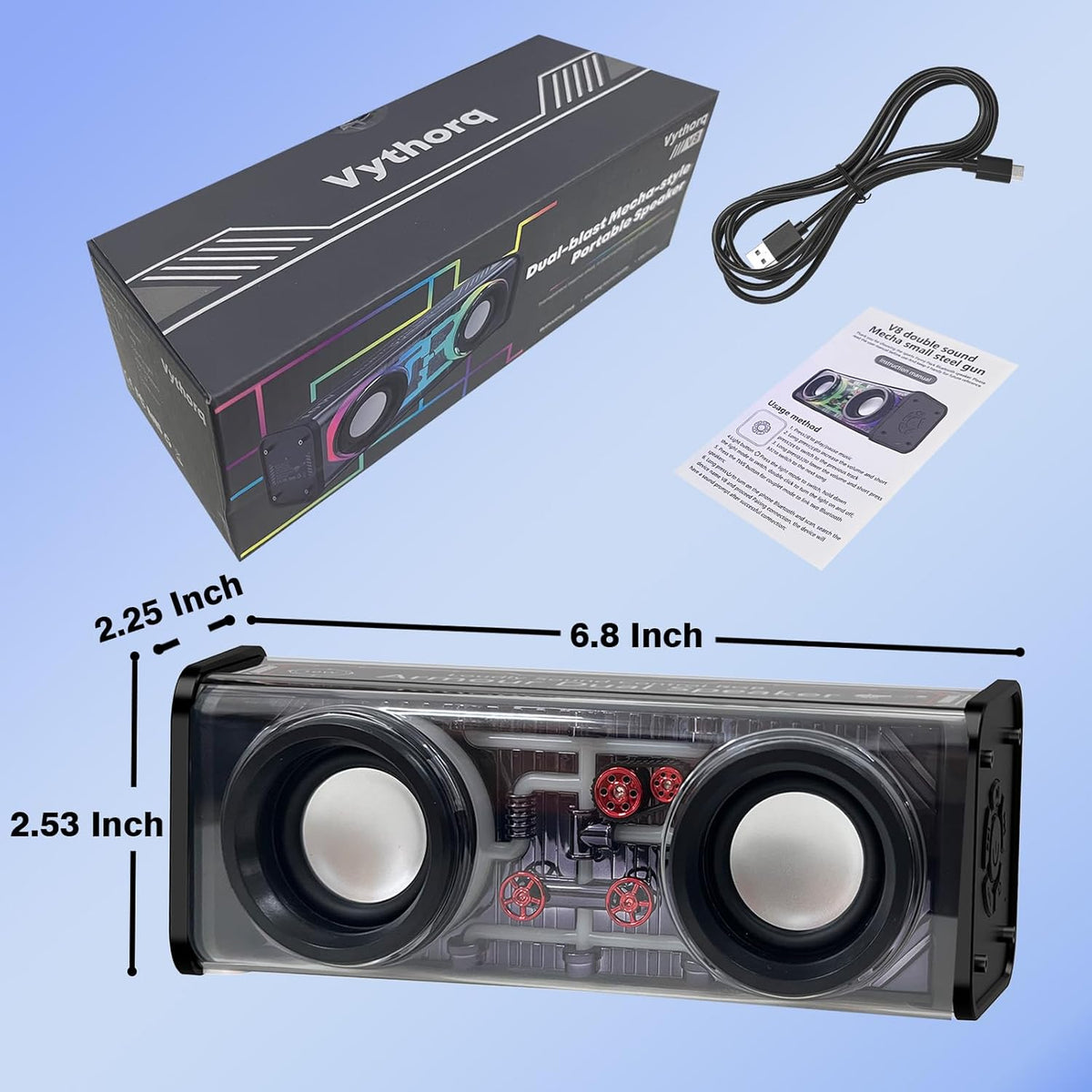 10W Transparent Bluetooth Speaker with LED Lights - product view 8