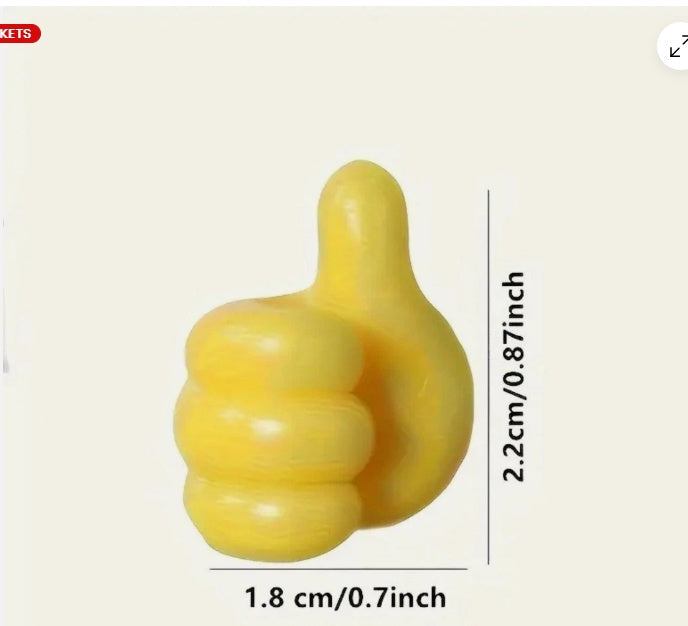 10-Piece Thumb-Shaped Adhesive Wall Hook Set - product view 5