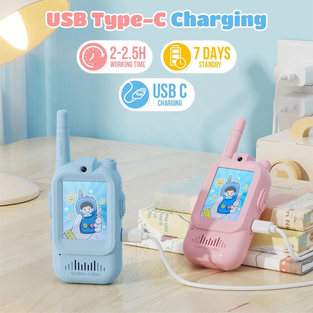 Kids’ Rechargeable Video Walkie-Talkies, Pack of 2 - product view 6