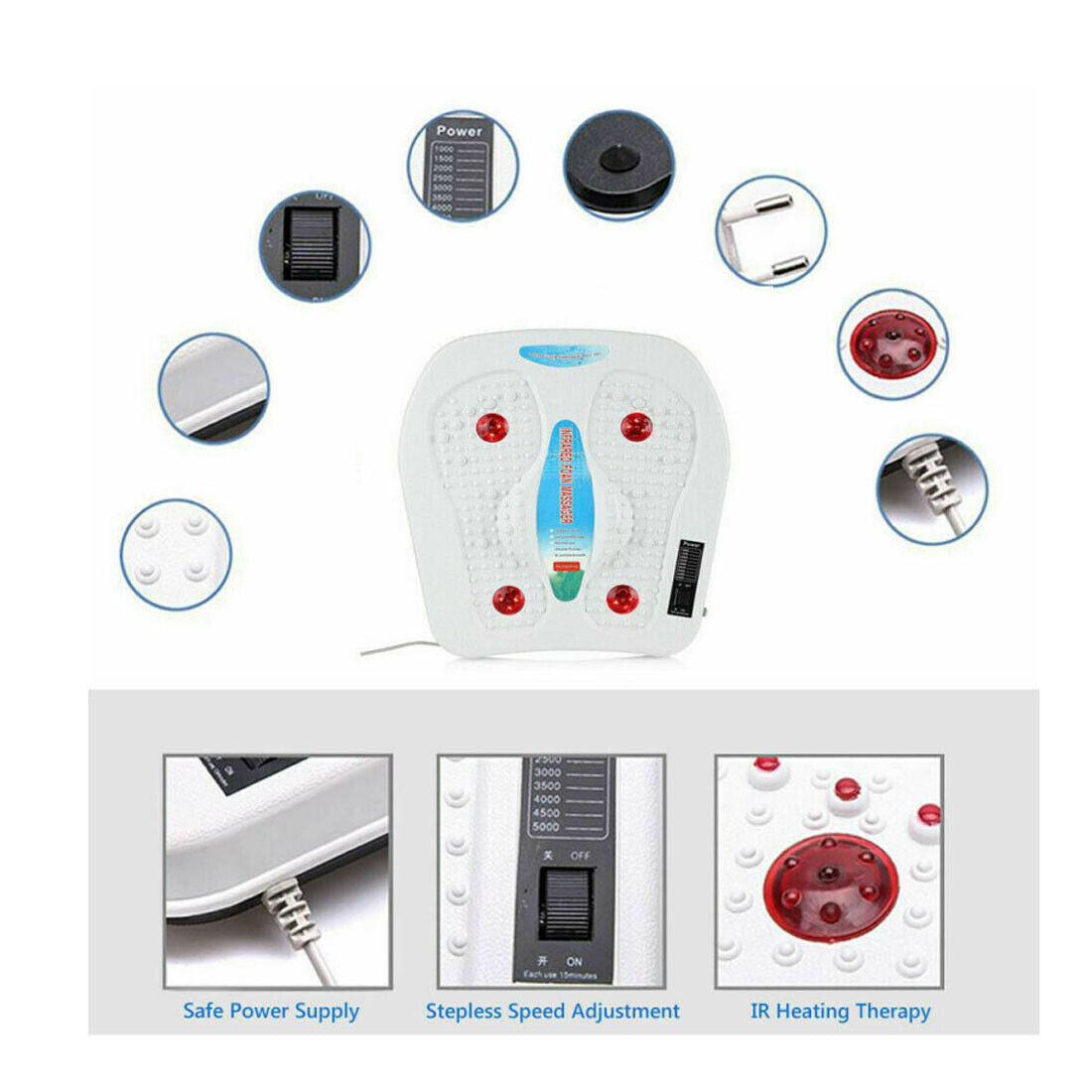 Heated Vibration Foot Massager with 9 Modes - product view 5
