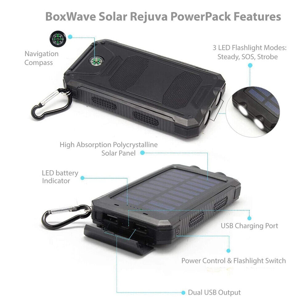 10,000mAh Solar Power Bank with Dual USB & Torch - product view 5