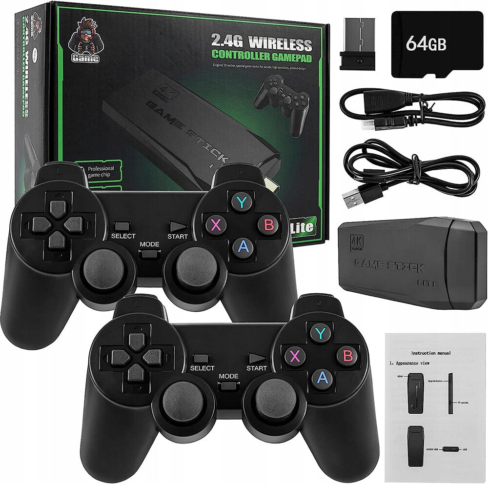 Retro Games Console with Two Wireless Controllers