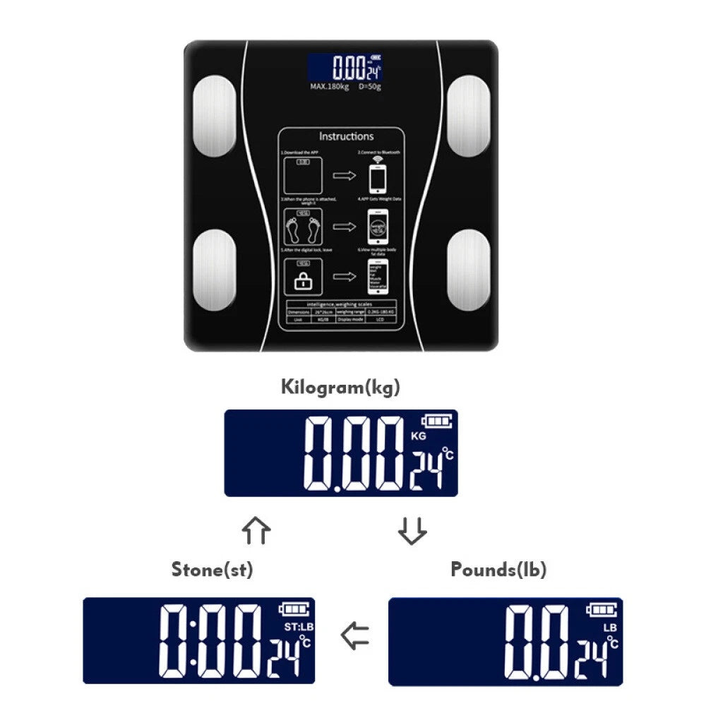 Bluetooth Smart Body Composition Bathroom Scale - product view 6