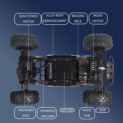 4WD Rechargeable RC Rock Crawler with LED Lights - product view 4