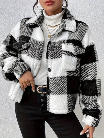 Women’s Plush-Style Button Cardigan with Pockets, supplier product image 2 of 10