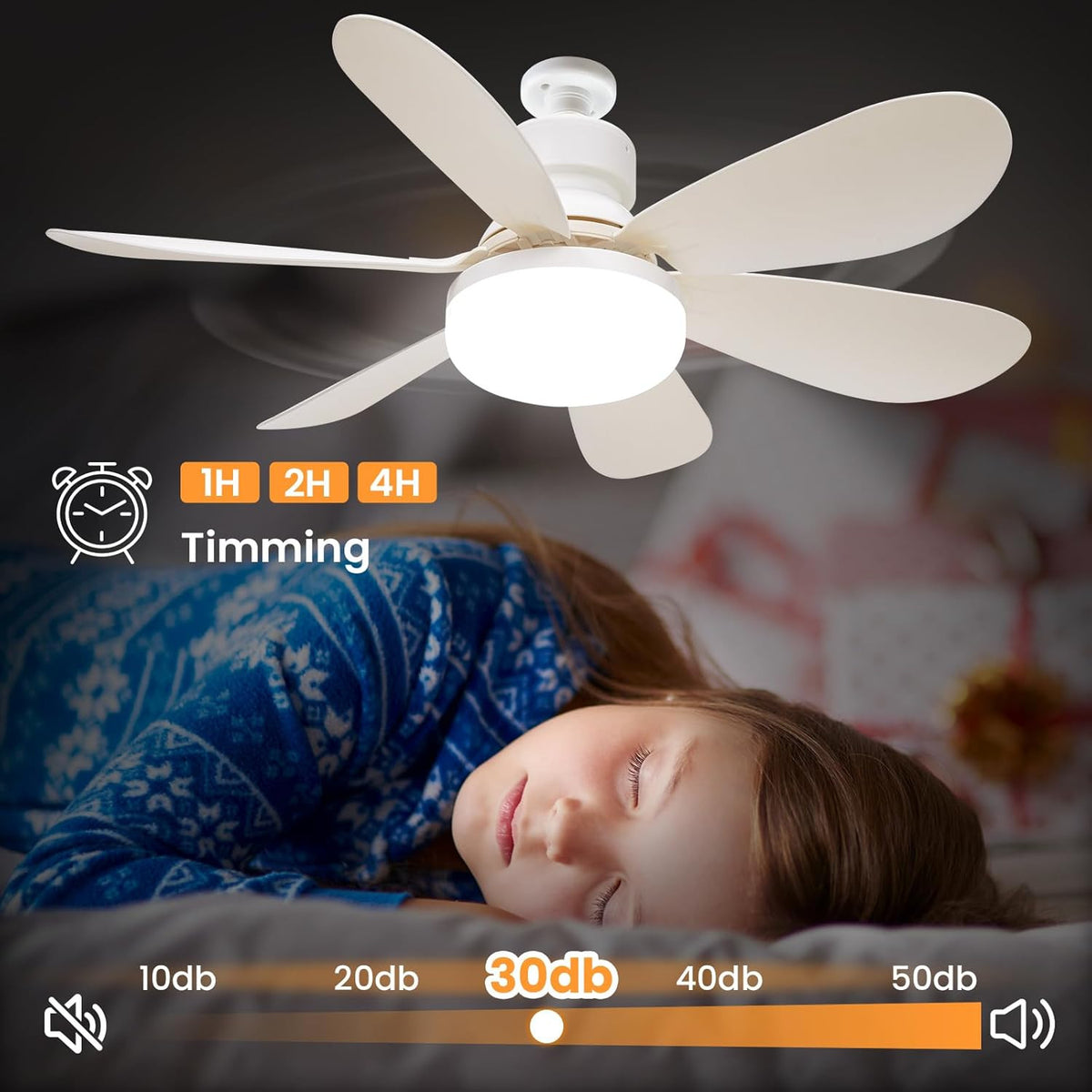 Dimmable E27 Ceiling Fan Light with Remote