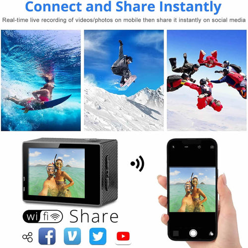 4K WiFi action camera with RF remote - photo 5
