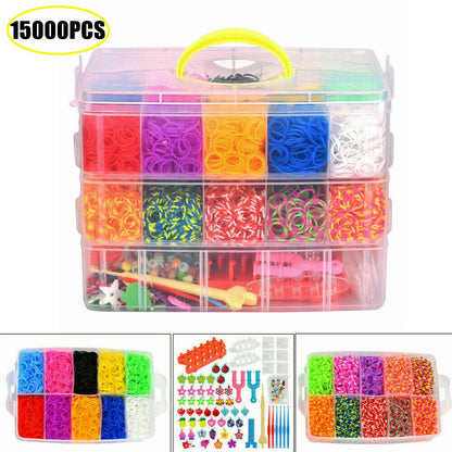 15,000-Piece Multicolour Loom Band Craft Kit