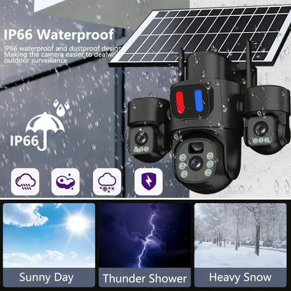 Triple-Lens Solar Wi-Fi Security Camera - product view 6