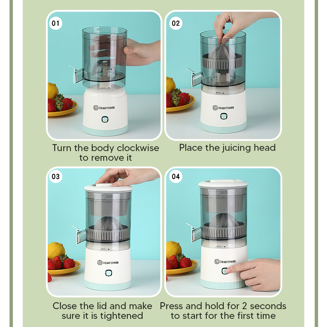 Electric citrus juicer with clean-pour anti-drip spout