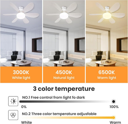 Dimmable E27 Ceiling Fan Light with Remote - product view 3