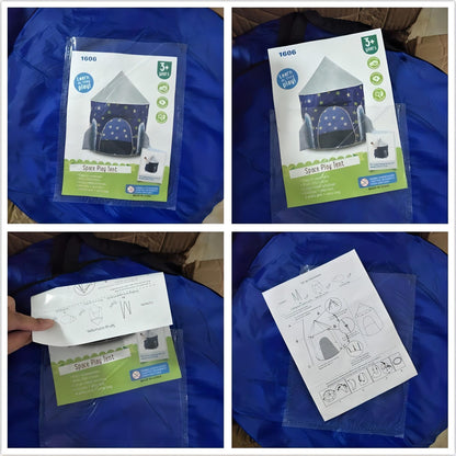 Kids’ Foldable Rocket Play Tent with Carry Bag - product view 7