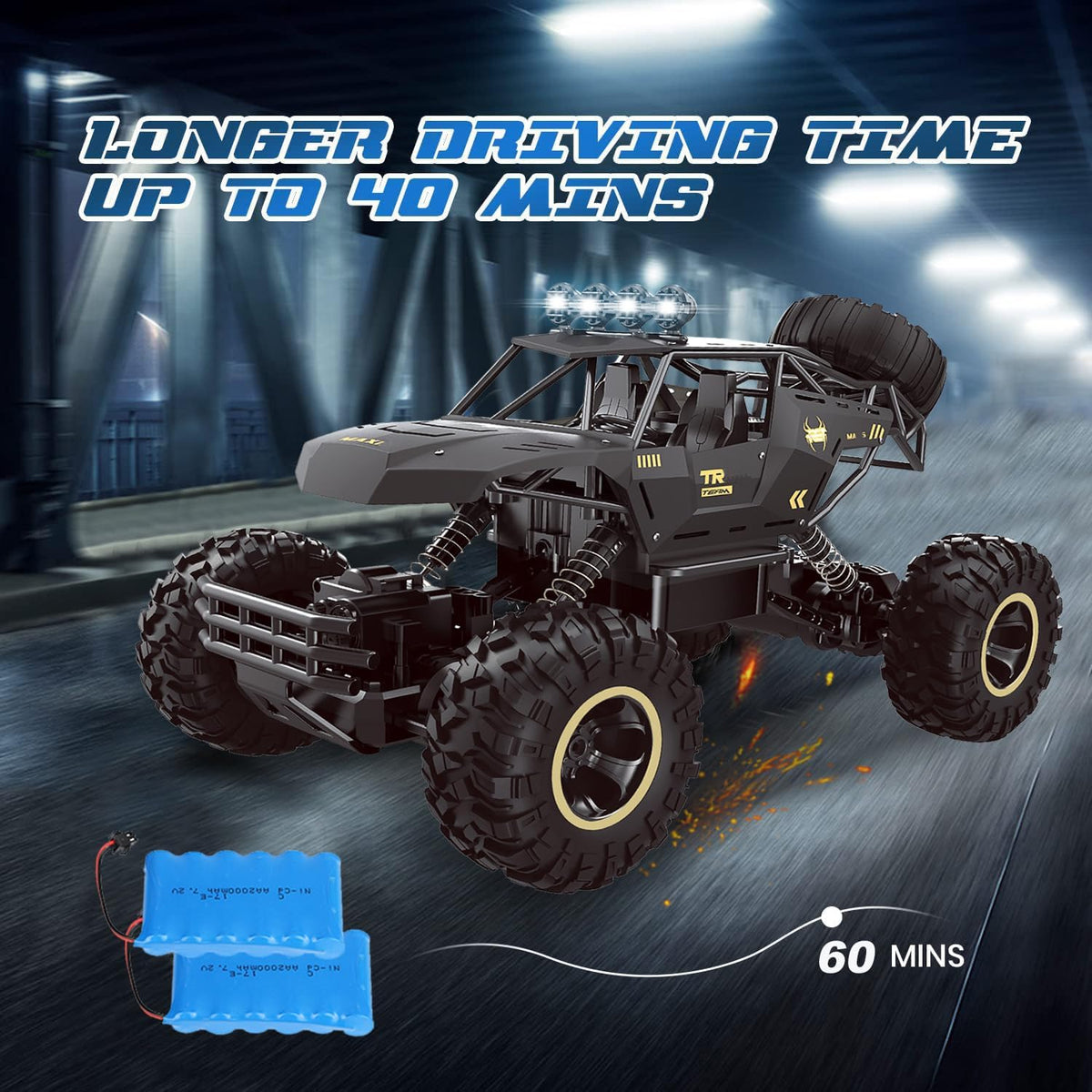 4WD Rechargeable RC Rock Crawler with LED Lights - product view 5