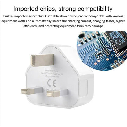 4-Pack UK USB-A Mains Charging Plugs - product view 2