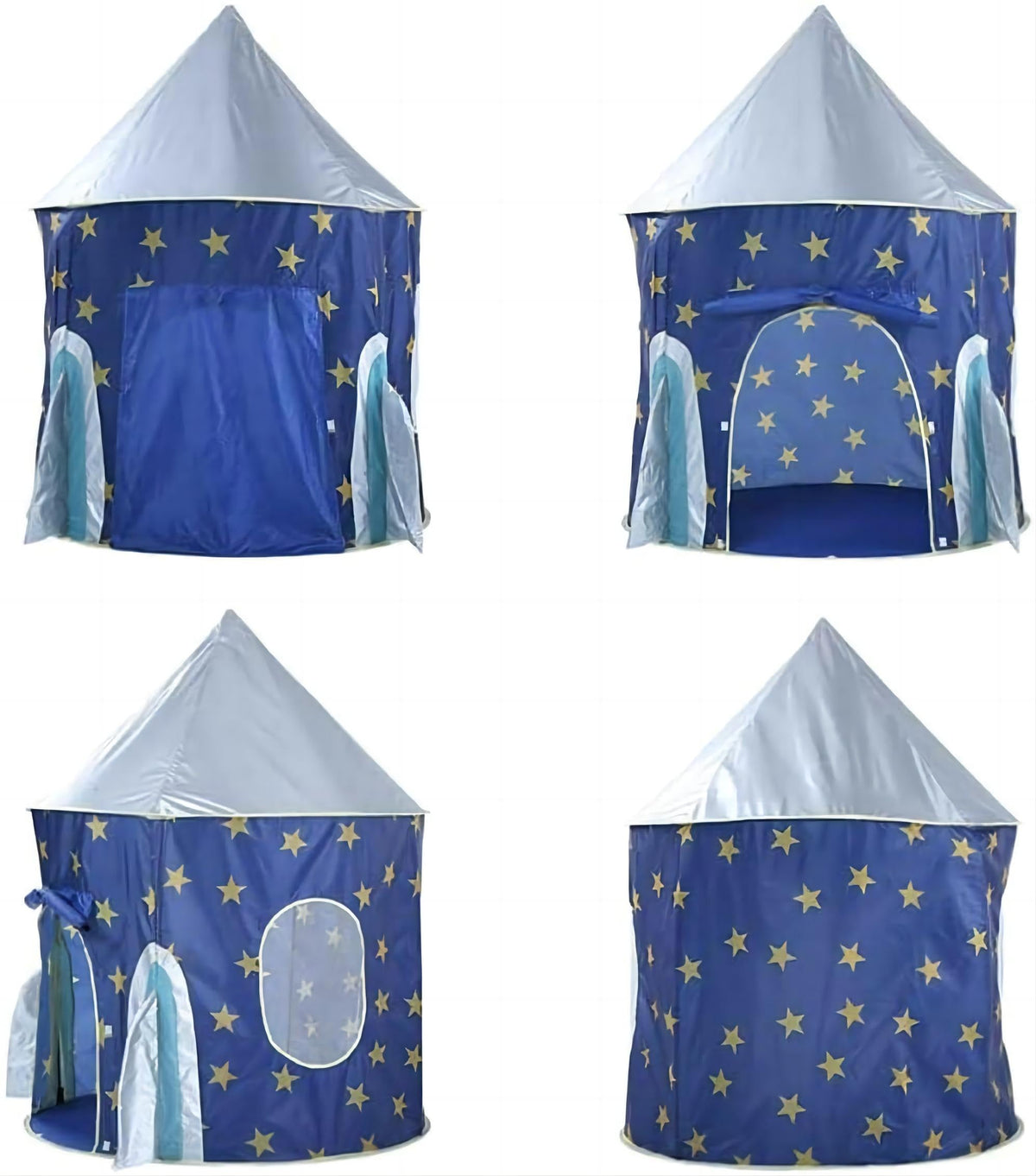 Kids’ Foldable Rocket Play Tent with Carry Bag - product view 6