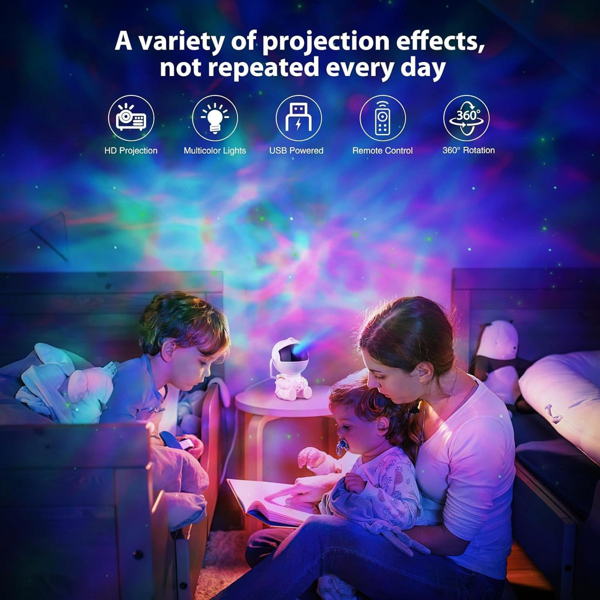 Astronaut Galaxy Projector Night Light with Remote - product view 2