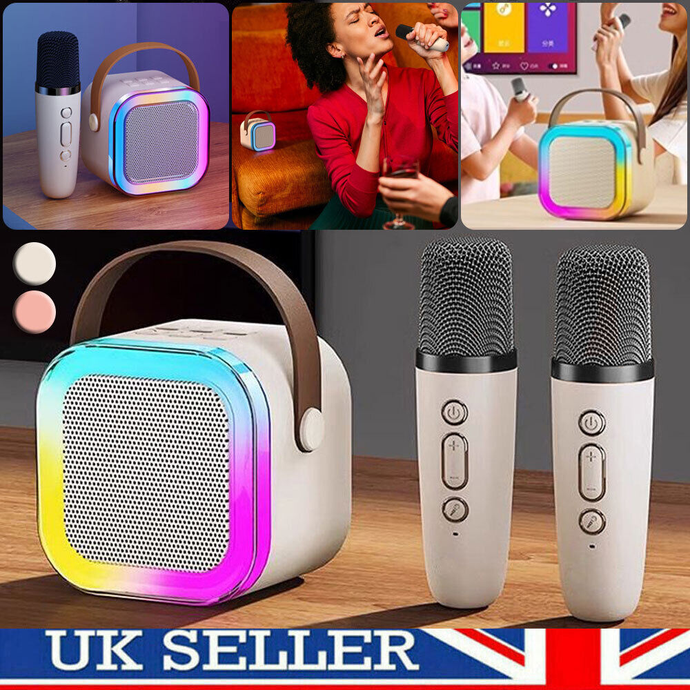 Mini Kids’ Karaoke Speaker with Two Wireless Mics