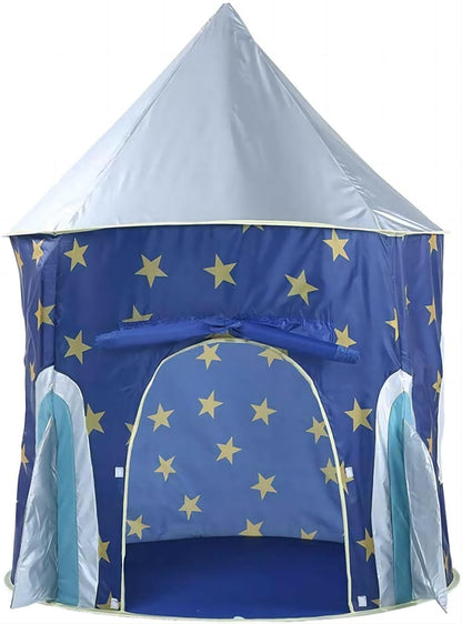 Kids’ Foldable Rocket Play Tent with Carry Bag - product view 4