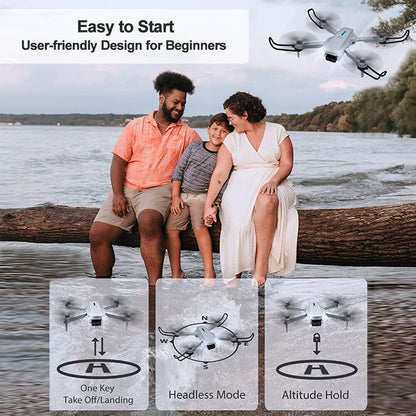 Foldable Wi-Fi Camera Drone with Three Batteries - product view 2