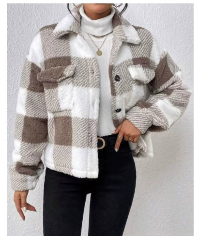 Women’s Plush-Style Button Cardigan with Pockets, supplier product image 8 of 10