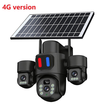 Triple-Lens Solar Wi-Fi Security Camera - product view 4