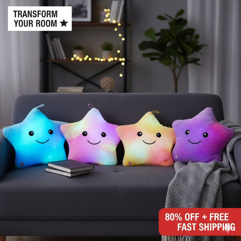 34cm Light-Up Star Plush Cushion - product view 5