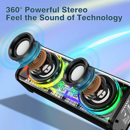 10W Transparent Bluetooth Speaker with LED Lights - product view 3