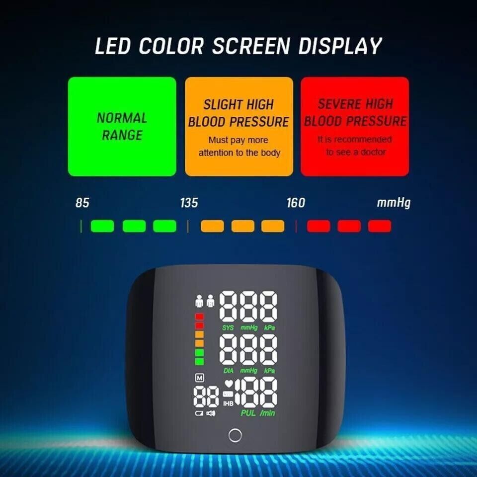 Digital Wrist Blood Pressure Monitor with Storage Case - product view 3