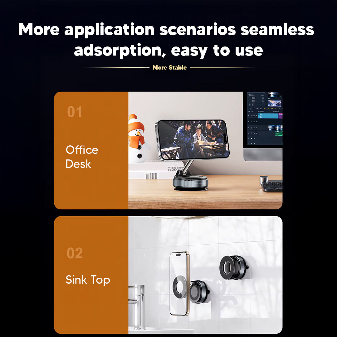 360° Magnetic Phone Holder with Vacuum Base - product view 5