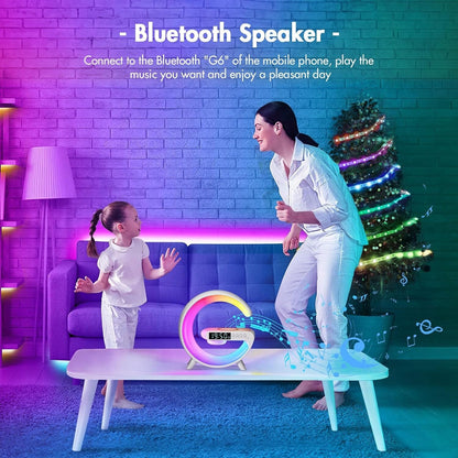 G-Shaped LED Lamp with Speaker & Wireless Charging - product view 5