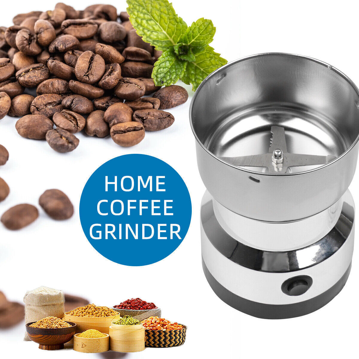 Electric Coffee & Spice Grinder with Steel Blade - product view 9