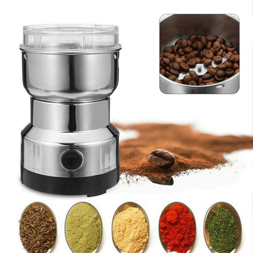 Electric Coffee & Spice Grinder with Steel Blade
