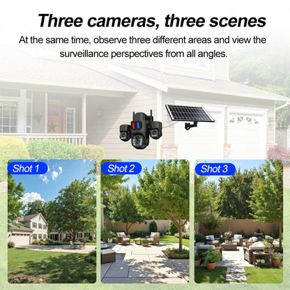 Triple-Lens Solar Wi-Fi Security Camera - product view 8