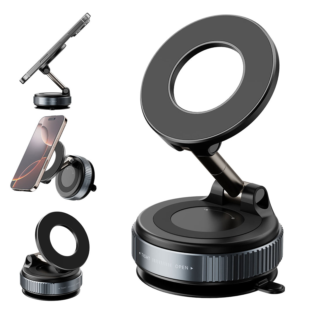 360° Magnetic Phone Holder with Vacuum Base
