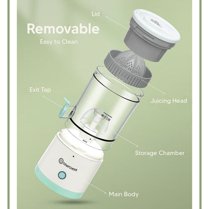 Easy-clean removable parts of cordless electric juicer