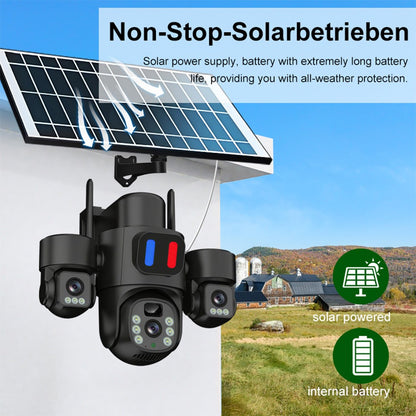 Triple-Lens Solar Wi-Fi Security Camera - product view 5
