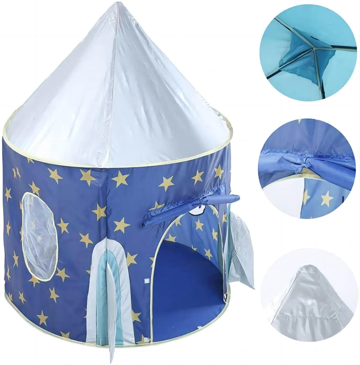 Kids’ Foldable Rocket Play Tent with Carry Bag