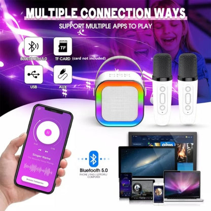 Mini Kids’ Karaoke Speaker with Two Wireless Mics - product view 7