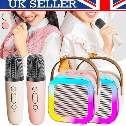 Mini Kids’ Karaoke Speaker with Two Wireless Mics - product view 4